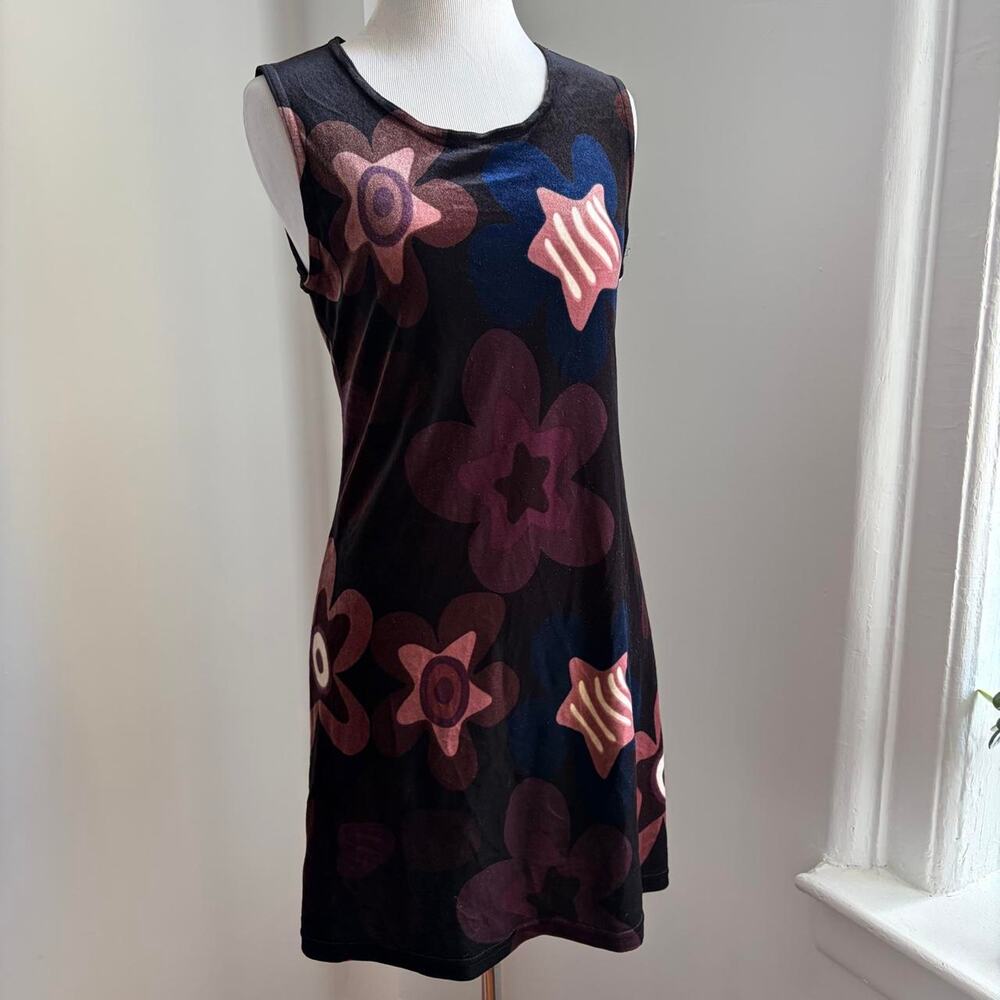 Tessuto 90s velvet black dress